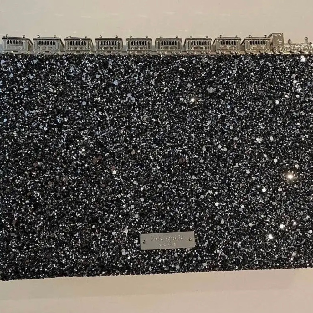 Authentic Kate Spade All-Aboard sparkle clutch. Brand new, with tags. Never used